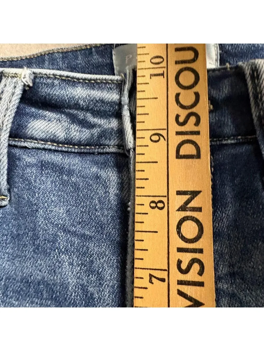 Petra 153 Distressed Flare Jeans Tag 3 Fits Like 26X28 Y2K Stretch Denim - Picture 5 of 10